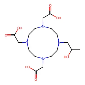 2-[4,7-bis(carboxymethyl)-10-(2-hydroxypropyl)-1,4,7,10-tetrazacyclododec-1-yl]acetic acid structure