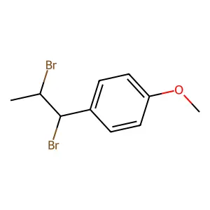 1-(1,2-dibromopropyl)-4-methoxybenzene structure