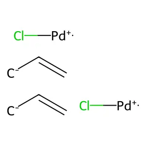 Palladium, di-mu-chlorobis(eta3-2-propenyl)di- structure
