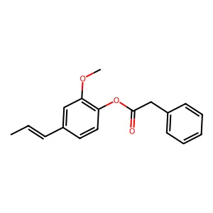 (2-methoxy-4-prop-1-enylphenyl) 2-phenylacetate structure