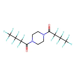 1,1'-(Piperazine-1,4-diyl)bis(heptafluorobutan-1-one) structure