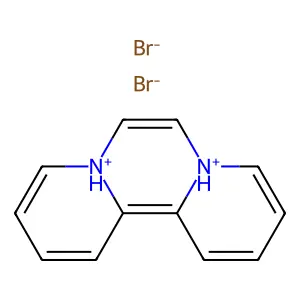 Dipyrido(1,2-a:2',1'-c)pyrazinediium, dibromide, monohydrate structure