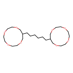 12-[6-(1,4,7,10-tetraoxacyclotridec-12-yl)hexyl]-1,4,7,10-tetraoxacyclotridecane structure