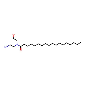 N-(2-aminoethyl)-N-(2-hydroxyethyl)octadecanamide structure
