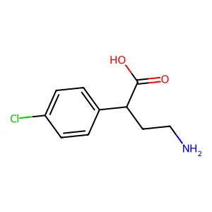 4-amino-2-(4-chlorophenyl)butanoic acid structure