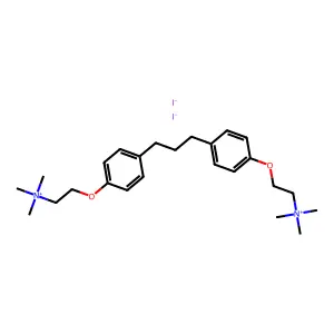 (Propylenebis(p-phenyleneoxyethylene))bis(trimethylammonium iodide) structure