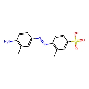 4-[(4-amino-3-methylphenyl)diazenyl]-3-methylbenzenesulfonic acid structure