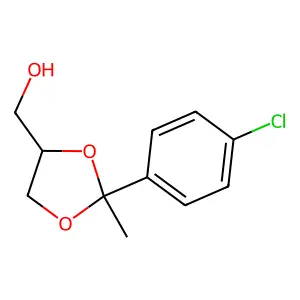 [2-(4-chlorophenyl)-2-methyl-1,3-dioxolan-4-yl]methanol structure