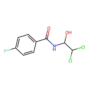 N-(2,2-dichloro-1-hydroxyethyl)-4-fluorobenzamide structure