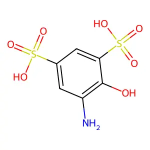 5-amino-4-hydroxybenzene-1,3-disulfonic acid structure