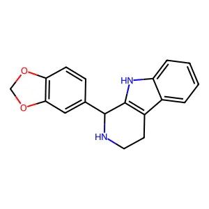 1-(1,3-benzodioxol-5-yl)-2,3,4,9-tetrahydro-1H-pyrido[3,4-b]indole structure