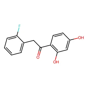 1-(2,4-dihydroxyphenyl)-2-(2-fluorophenyl)ethanone structure