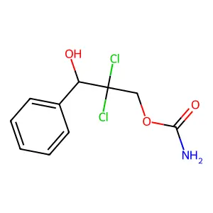 (2,2-dichloro-3-hydroxy-3-phenylpropyl) carbamate structure