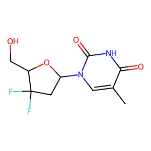 3',3'-Difluoro-3'-deoxythymidine structure