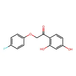 1-(2,4-Dihydroxyphenyl)-2-(4-fluorophenoxy)ethanone structure