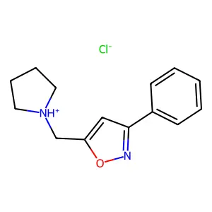 Phenyl-5-(pyrrolidinomethyl)isoxazole hydrochloride structure