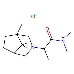 3-Azabicyclo(3.2.1)octane-3-acetamide, N,N,alpha,1,8,8-hexamethyl-, hydrochloride structure