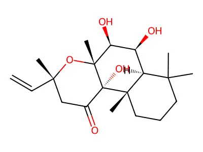 AC1L1CGI|CTK5J3386|CID1888|CID 1888|7-Deacetyl-1-deoxyforskolin from Coleus forskohlii|3-ethenyl-5,6,10b-trihydroxy-3,4a,7,7,10a-pentamethyldodecahydro-1h-benzo[f]chromen-1-one|121606-18-6|3-ethenyl-5 structure