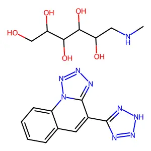 Tetrazolast meglumine anhydrous structure