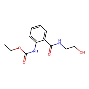 ethyl N-[2-(2-hydroxyethylcarbamoyl)phenyl]carbamate structure