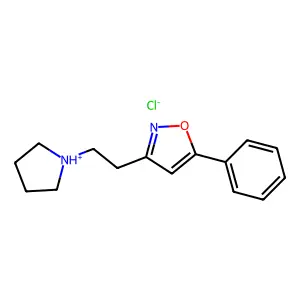 Isoxazole, 5-phenyl-3-(2-pyrrolidinoethyl)-, hydrochloride structure