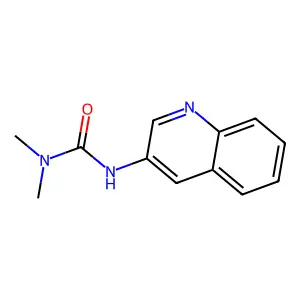 1,1-dimethyl-3-quinolin-3-ylurea structure