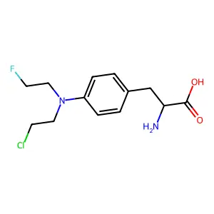 3-(p-((2-Chloroethyl)(2-fluoroethyl)amino)phenyl)alanine structure