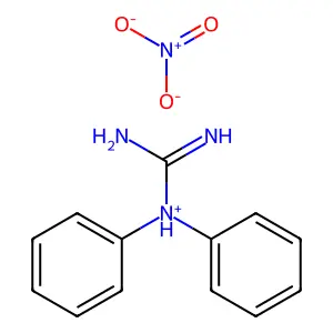 GUANIDINE, 1,1-DIPHENYL-, NITRATE structure