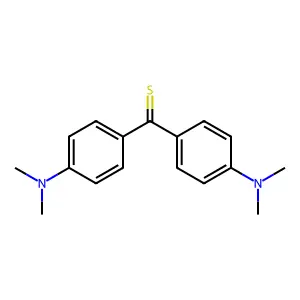 bis[4-(dimethylamino)phenyl]methanethione structure