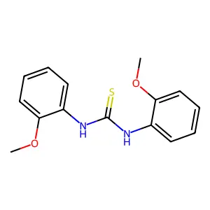 1,3-bis(2-methoxyphenyl)thiourea structure