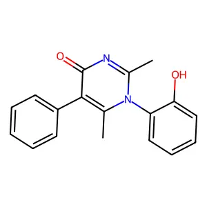 1-(2-hydroxyphenyl)-2,6-dimethyl-5-phenylpyrimidin-4-one structure
