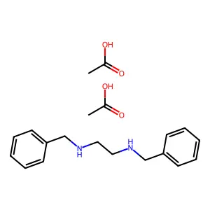 acetic acidN,N'-dibenzylethane-1,2-diamine structure