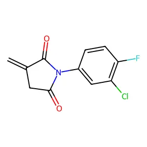 1-(3-Chloro-4-fluorophenyl)-3-methylidenepyrrolidine-2,5-dione structure