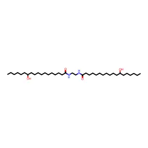 12-hydroxy-N-[2-(12-hydroxyoctadecanoylamino)ethyl]octadecanamide structure