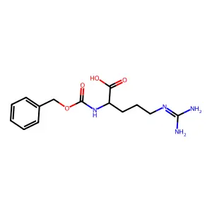 (2S)-5-(diaminomethylideneamino)-2-(phenylmethoxycarbonylamino)pentanoic acid structure