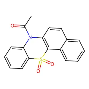 1-(12,12-dioxobenzo[c]phenothiazin-7-yl)ethanone structure