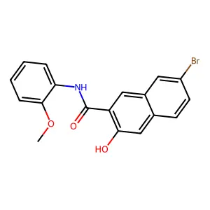 2-Naphthalenecarboxamide, 7-bromo-3-hydroxy-N-(2-methoxyphenyl)- structure