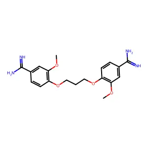 1,3-Bis(4-amidino-2-methoxyphenoxy)propane structure