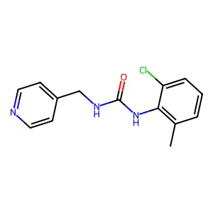 1-(2-chloro-6-methylphenyl)-3-(pyridin-4-ylmethyl)urea structure