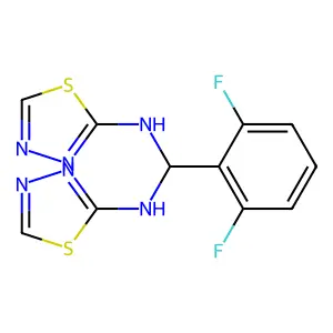 1-(2,6-difluorophenyl)-N,N'-bis(1,3,4-thiadiazol-2-yl)methanediamine structure