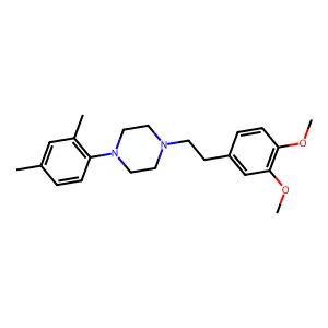 1-[2-(3,4-dimethoxyphenyl)ethyl]-4-(2,4-dimethylphenyl)piperazine structure
