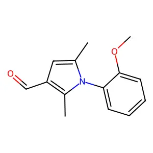 1-(2-methoxyphenyl)-2,5-dimethylpyrrole-3-carbaldehyde structure