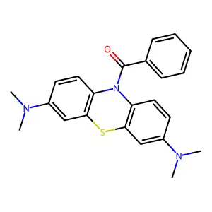 10-Benzoyl-3,7-bis(dimethylamino)phenothiazine structure