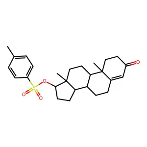 (10,13-dimethyl-3-oxo-1,2,6,7,8,9,11,12,14,15,16,17-dodecahydrocyclopenta[a]phenanthren-17-yl) 4-methylbenzenesulfonate structure