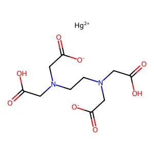 (Dihydrogen(ethylenedinitrilo)tetraacetato)mercury structure