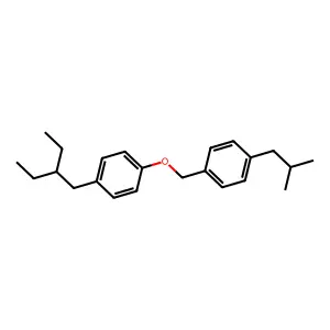 1-(2-ethylbutyl)-4-[[4-(2-methylpropyl)phenyl]methoxy]benzene structure