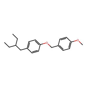 1-(2-ethylbutyl)-4-[(4-methoxyphenyl)methoxy]benzene structure