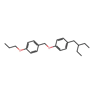 1-(2-ethylbutyl)-4-[(4-propoxyphenyl)methoxy]benzene structure