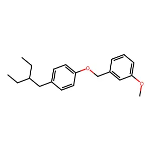 1-(2-ethylbutyl)-4-[(3-methoxyphenyl)methoxy]benzene structure