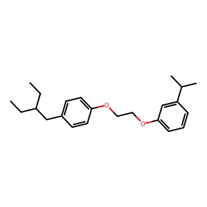 1-(2-ethylbutyl)-4-[2-(3-propan-2-ylphenoxy)ethoxy]benzene structure